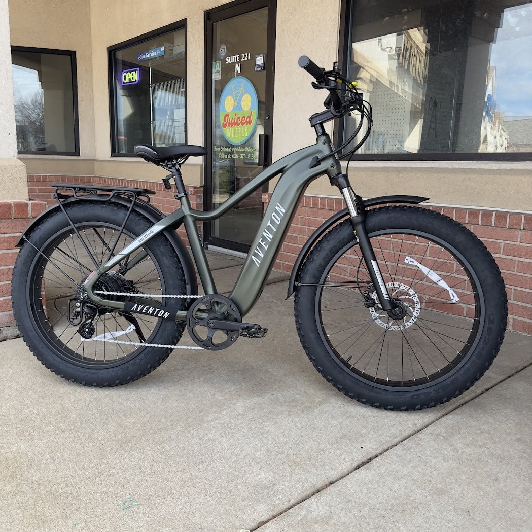 Aventon Aventure 2 Large Step Over Juiced Wheels